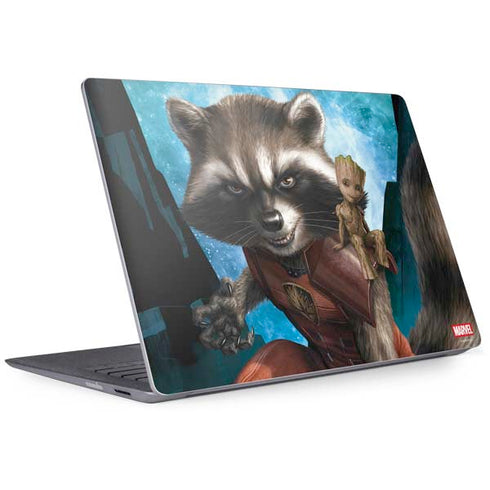 Marvel Rocket and Baby Groot Cosmic Bond Surface Laptop 2 Skin